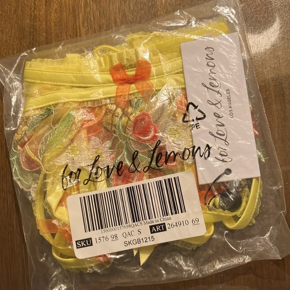 🍋For Love & Lemons Mirabelle garter belt sz S NWT - Picture 7 of 9